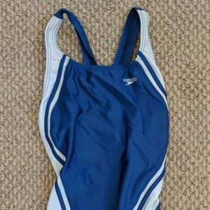 Blue and White Speedo
